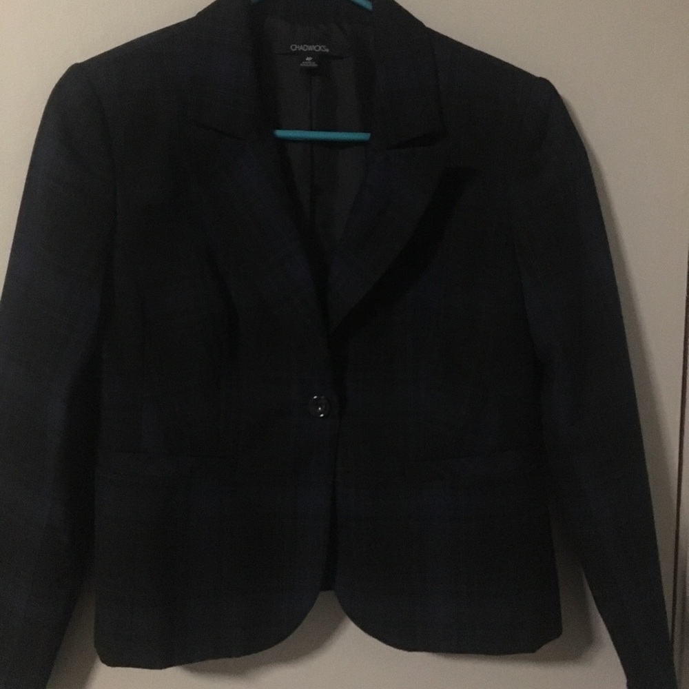 Chadwicks baby blue and black Blazer